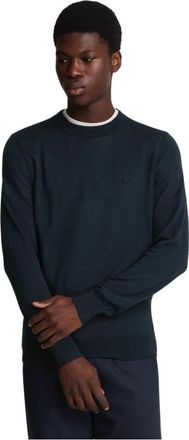 Lyle & Scott Eagle Merino Crew Neck Jumper - Heren - Ronde hals truien - Blauw - XS - Wol - Truien & Vesten