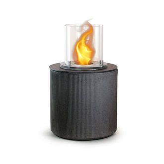 Dmora Chimenea De Bioetanol Dsernicol, Chimenea Ecol&oacute;gica, Hogar Sin Humo, Calefactor De Etanol, Made In Italy, 36x36 H56 Cm, Negro - Dmora