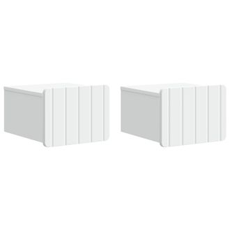 vidaXL Mesita De Noche De Pared Con Caj&oacute;n 2 Pcs 33 X 34,5 X 24 Cm Vidaxl