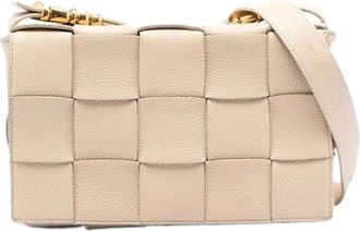 Bottega Veneta Pre-owned Cross Body Bags, female, Beige, Size: ONE SIZE Pre-owned The Cassette Crossbody Bag