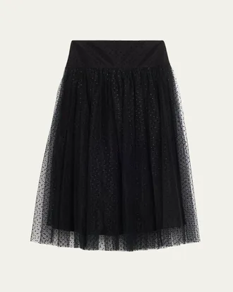 Zimmermann Tulle Dot Midi Skirt