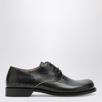 Loewe Campo Derby in black crackled calfskin