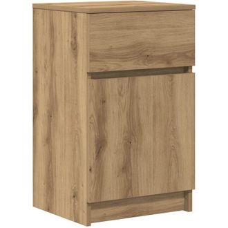 vidaXL Vidaxl - Mesita De Noche Madera De Ingenier&iacute;a Roble Artisian 39x35x65 Cm