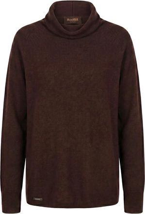 Moorer Long-sleeve High-collar Jumper - female - Moorer - Cashmere Knitwear - Brown - XS - Knitwear
