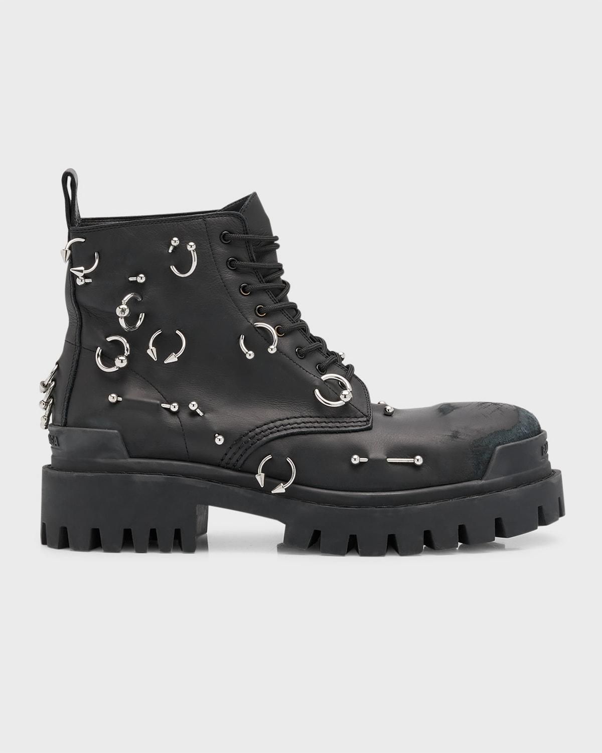 靴 balenciaga Combat Strike 20mm Men's Combat Strike Boot in Kaki | Balenciaga US