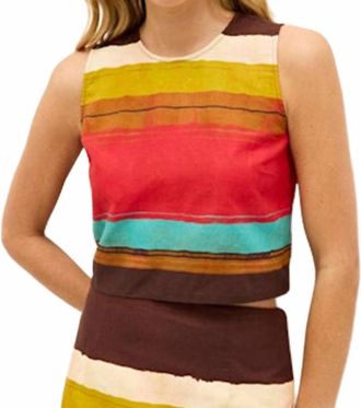 Marie Oliver Fallon Crew Neck Sleeveless Top In Multi
