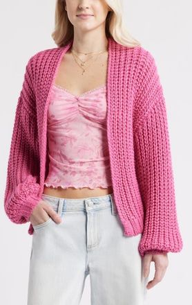 BP. Oversize Cardigan in Pink Fizz at Nordstrom, Size Xx-Small
