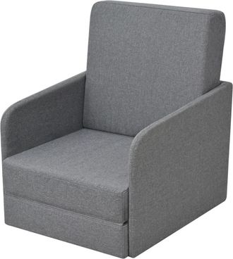 vidaXL Sill&oacute;n Convertible Tela Gris Claro Vidaxl
