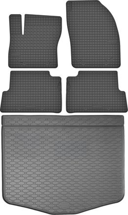 OEM Juego De Alfombrillas De Goma Para Coche Y Alfombrilla Para Maletero Para La Furgoneta Ford C-max Ii (2011-2019)