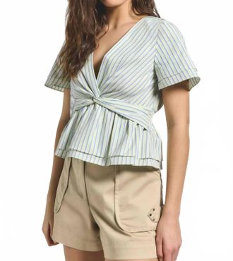 Derek Lam Caspien Knot Top In Electric Multi