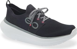 Oofos OOmy Stride Sneaker in White Black at Nordstrom, Size 8.5