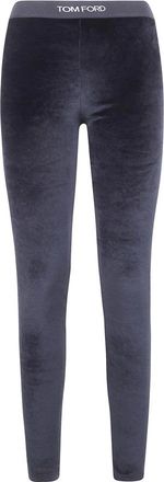 Tom Ford Stretch Velvet Signature Leggings - Dames - Leggings - Zwart - L - Polyester - Broeken