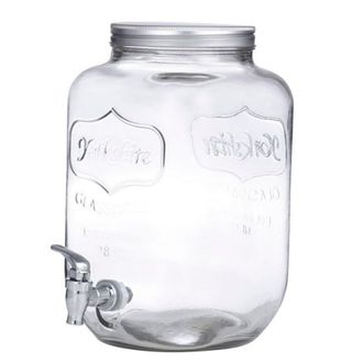 OEM Dispensador De Bebidas De Vidrio De Estilo Vintage Con Grifo Incluido, Para Agua Y Limonada, Cocina