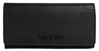 Bugatti Geldb&ouml;rse BUGATTI BELLA, Damen, schwarz, Leder, leicht gl&auml;nzend, unifarben, Kleinlederwaren Geldb&ouml;rse