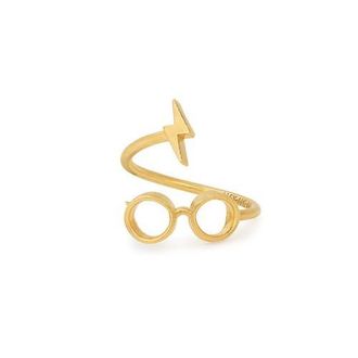 Alex and Ani Harry Potter Glasses Ring Wrap Super in Gold at Nordstrom, Size 7