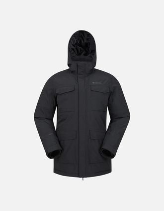 Mountain Warehouse Mens Mountain Warehouse Mens Concord Extreme Down Long Length Jacket - Black - Size: 38/Regular