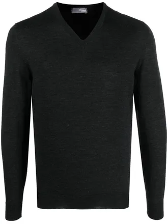 Drumohr V-neck knitted jumper - Grey