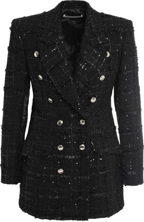 Alessandra Rich Elegante Double-Breasted Blazer - Dames - Blazers - Zwart - S - Wol - Jassen