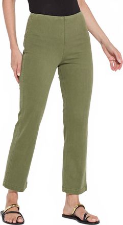Lyss&eacute; Baby Bootcut Denim Jeans In Antique Wash Stone Green