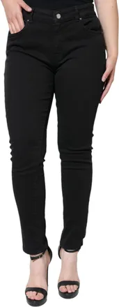 Dolce & Gabbana Womens Black Cotton Stretch Skinny Denim Jeans Elastane Clothing