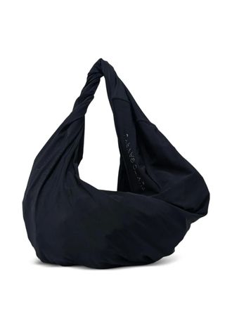 Fumito Ganryu draped-motif shoulder bag - men - Polyester/Polyester - One Size - Black