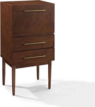 Crosley Furniture Everett Spirit Cabinet Mahogany