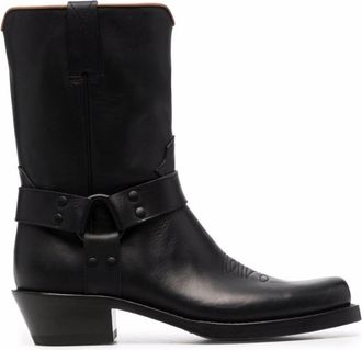 Buttero Elba Cowboylaarzen tot halverwege de kuit - Heren - Cowboylaarzen - Zwart - 39 EU - Leer - Schoenen