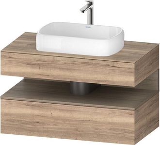 Duravit Duravit - Qatego Consola Mueble Bajo Lavabo, 1 Extra&iacute;ble, 1 Caj&oacute;n