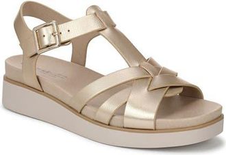 Life Stride Grandiose Platform Wedge Sandal in Gold at Nordstrom, Size 6.5