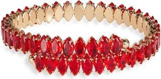 Nordstrom Rack Navette Coil Bracelet in Ruby- Gold at Nordstrom Rack