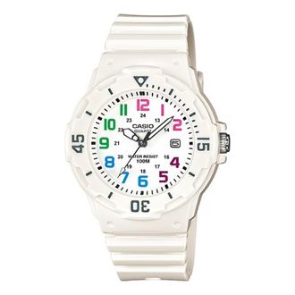 Casio Waterproof Sports Quartz White Analog LRW-200H-7B