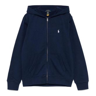 Polo Ralph Lauren Hooded Sweatshirt - male - Polo Ralph Lauren - Kids Sweatshirts - Blue - M - Kids