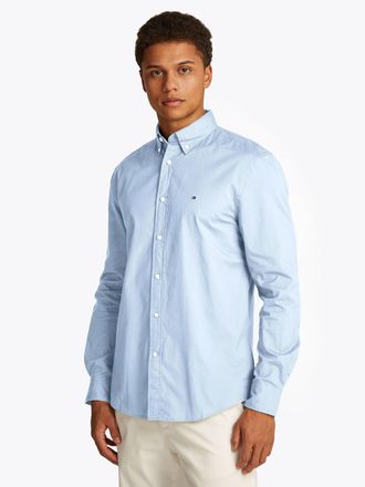 Tommy Hilfiger Langarmhemd TOMMY HILFIGER CORE FLEX POPLIN SOLID Regular Fit SHIRT, Herren, Gr. XXL, N-Gr, blau (sweet blau), Web, Obermaterial: 100% Baumwolle, regu