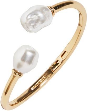 BaubleBar Francesca Hinge Cuff Bracelet in Pearl at Nordstrom