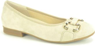 Gabor Beige Su&egrave;de Ballerina Schoenen - Dames - Ballerinas - Beige - 35 1/2 EU - Su&egrave;de - Schoenen