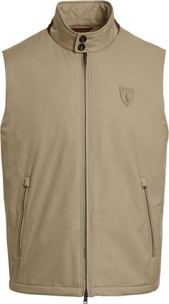 Polo Ralph Lauren zip-fastening logo-plaque vest - men - Recycled Polyester - S - Neutrals
