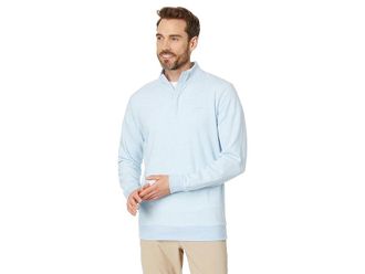 Travis Mathew Cloud Quarter Zip 2.0 Mens Jacket Heather Kentucky Blue : 3XL, Cotton/Fleece/Polyester