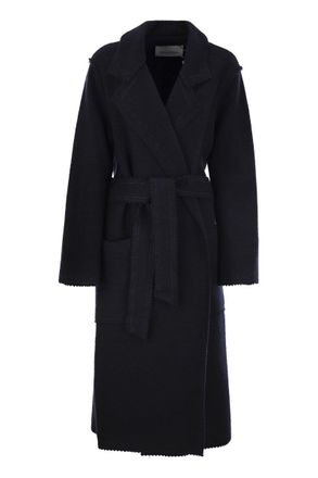 Max Mara Womens Midnight Blue Wool Blend Jene Coat - Dark Blue - Size Medium