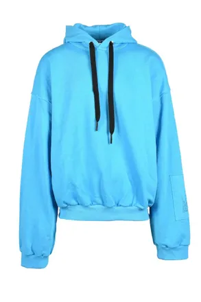 Takeshy Kurosawa Turquoise Cropped Cotton Sweatshirt