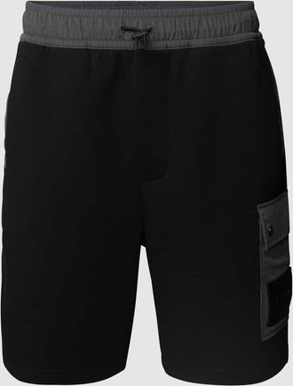 HUGO BOSS Sweatshorts mit Label-Patch Modell Dowen in Black, Gr&ouml;&szlig;e XS