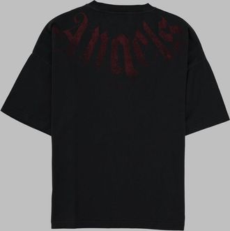 Palm Angels Logo-Embroidered Cotton T-Shirt - Black