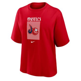 Nike Washington Mystics Nike Womens WNBA Boxy T-Shirt in Red | W11122WWSH-RED