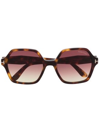 Tom Ford Eyewear Occhiali da sole geometrici oversize - Marrone