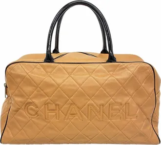 Chanel Brown Leather Boston Bag (Pre-Owned)