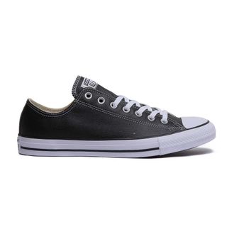 Converse Sneakers, male, Black, 2 1/2 UK, Black Leather Low Top Sneaker