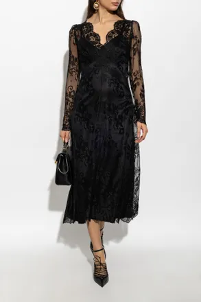 Dolce & Gabbana Lace Dress, Womens, Black