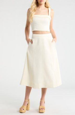 ASTR the Label Kinslee Skirt in Off White at Nordstrom, Size X-Large