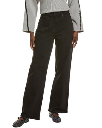 Rag & Bone Lori Black Mid-Rise Wide Leg Jean