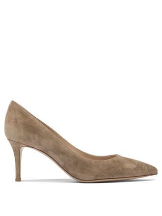 Gianvito Rossi Beige Leren Hakken
