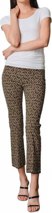 Avenue Montaigne Leo Flare Cut Leg Pants In Aztek